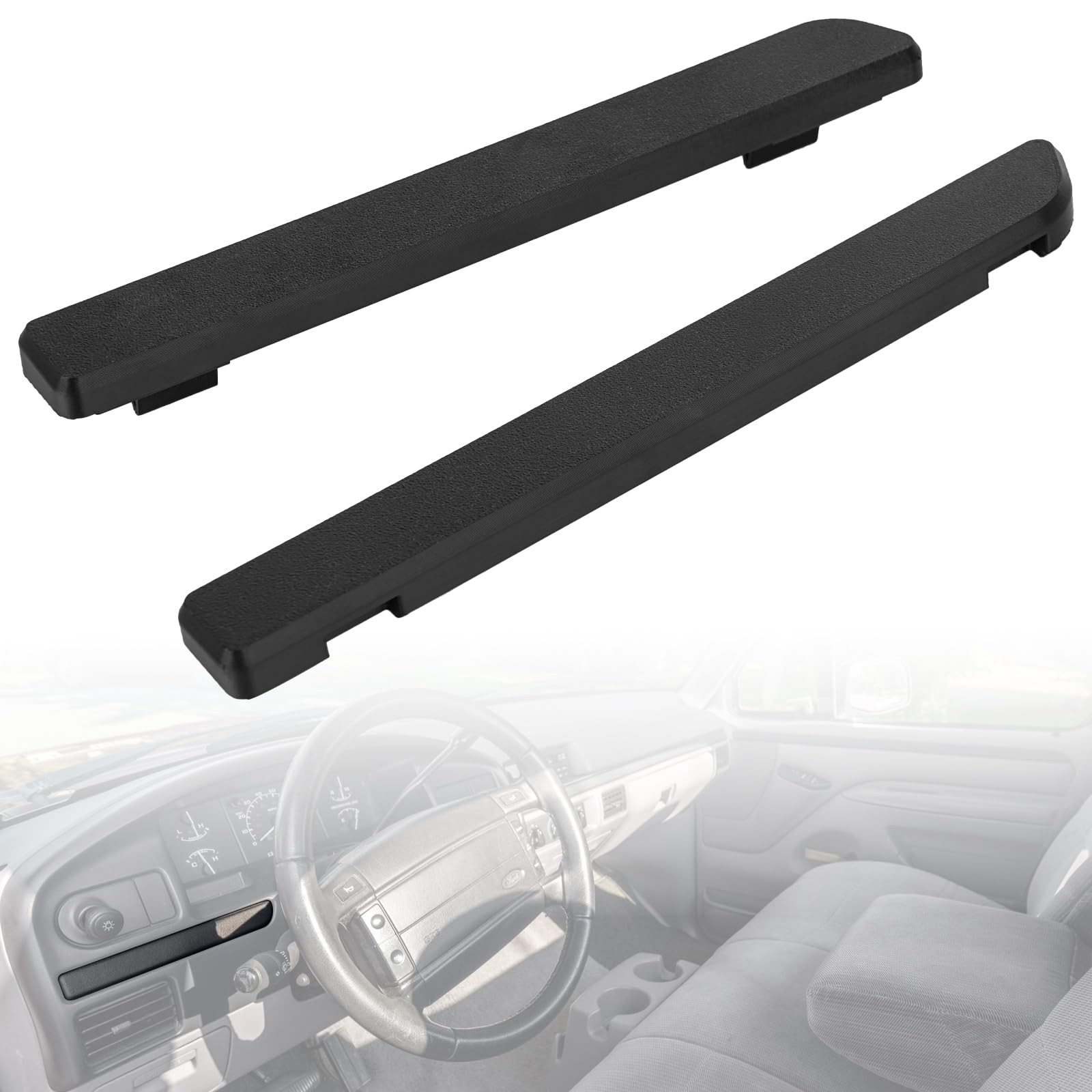 2Pcs Dash Panel Trim Bezel Insert for Ford F150 F250 F350 Bronco 92-97