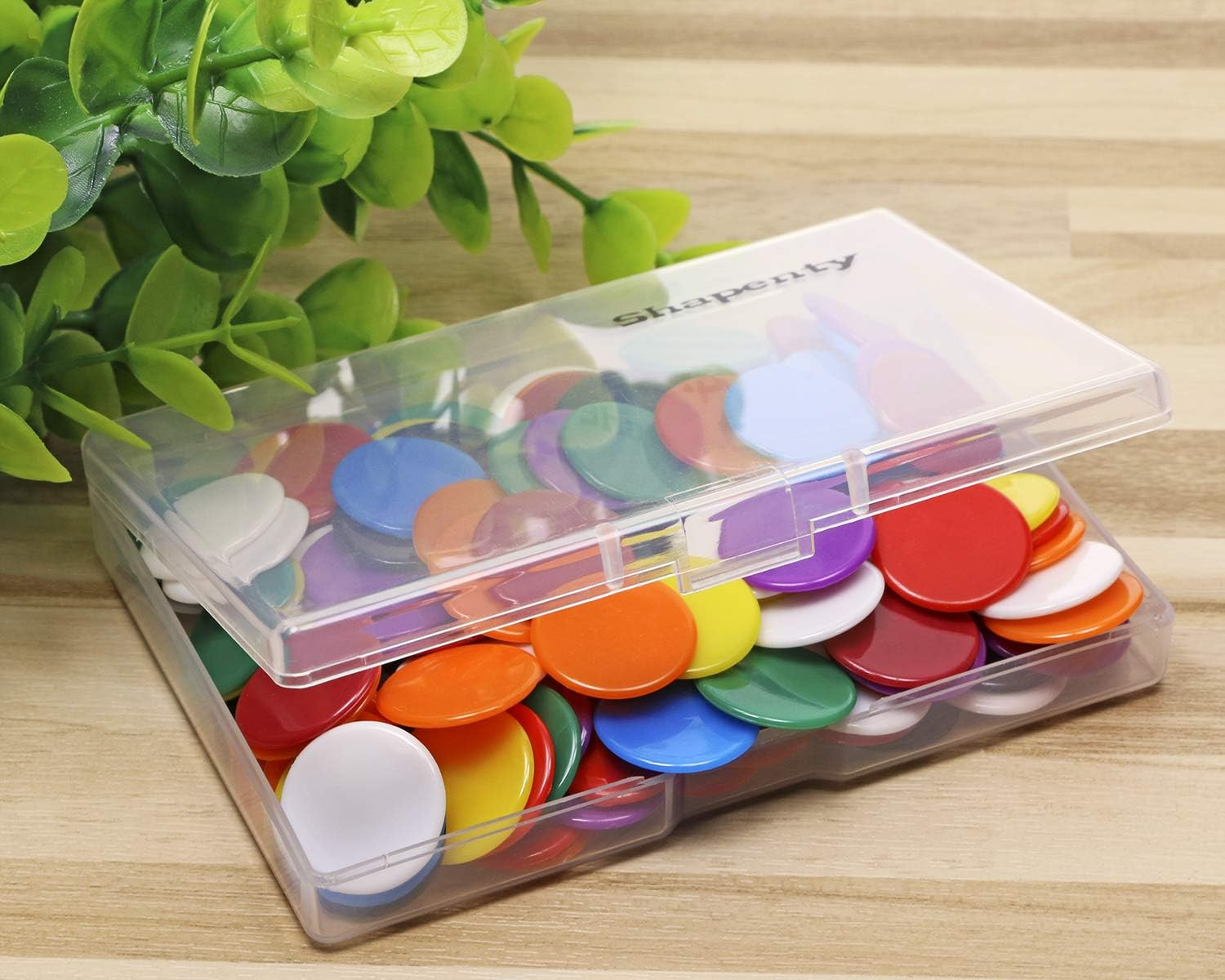 Shapenty 3/4Inch / 19Mm Small Plastic Learning Counters Disks Chip Counting Disc