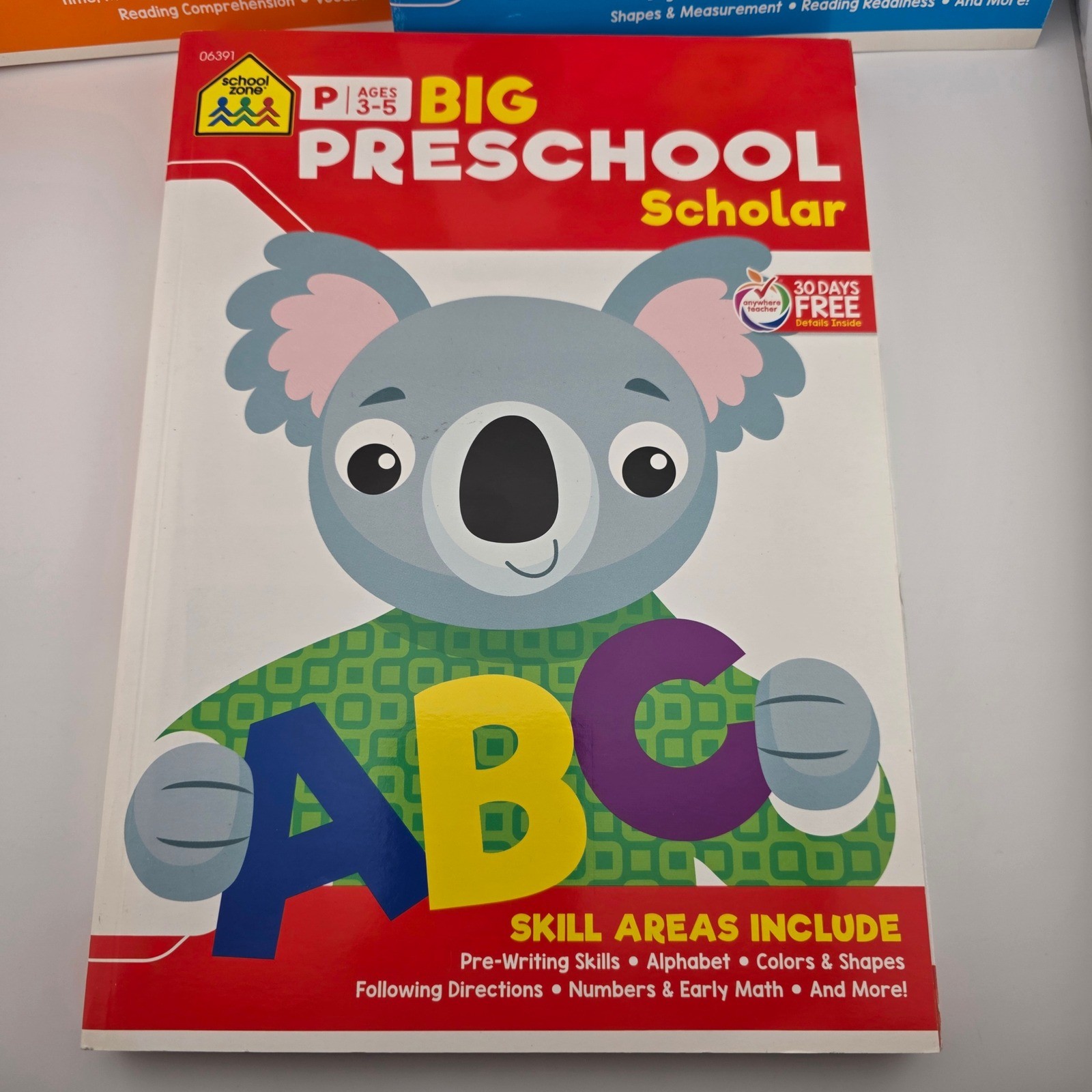 School Zone Big First Grade Preschool Kindergarten Scholar Workbook Set Kids