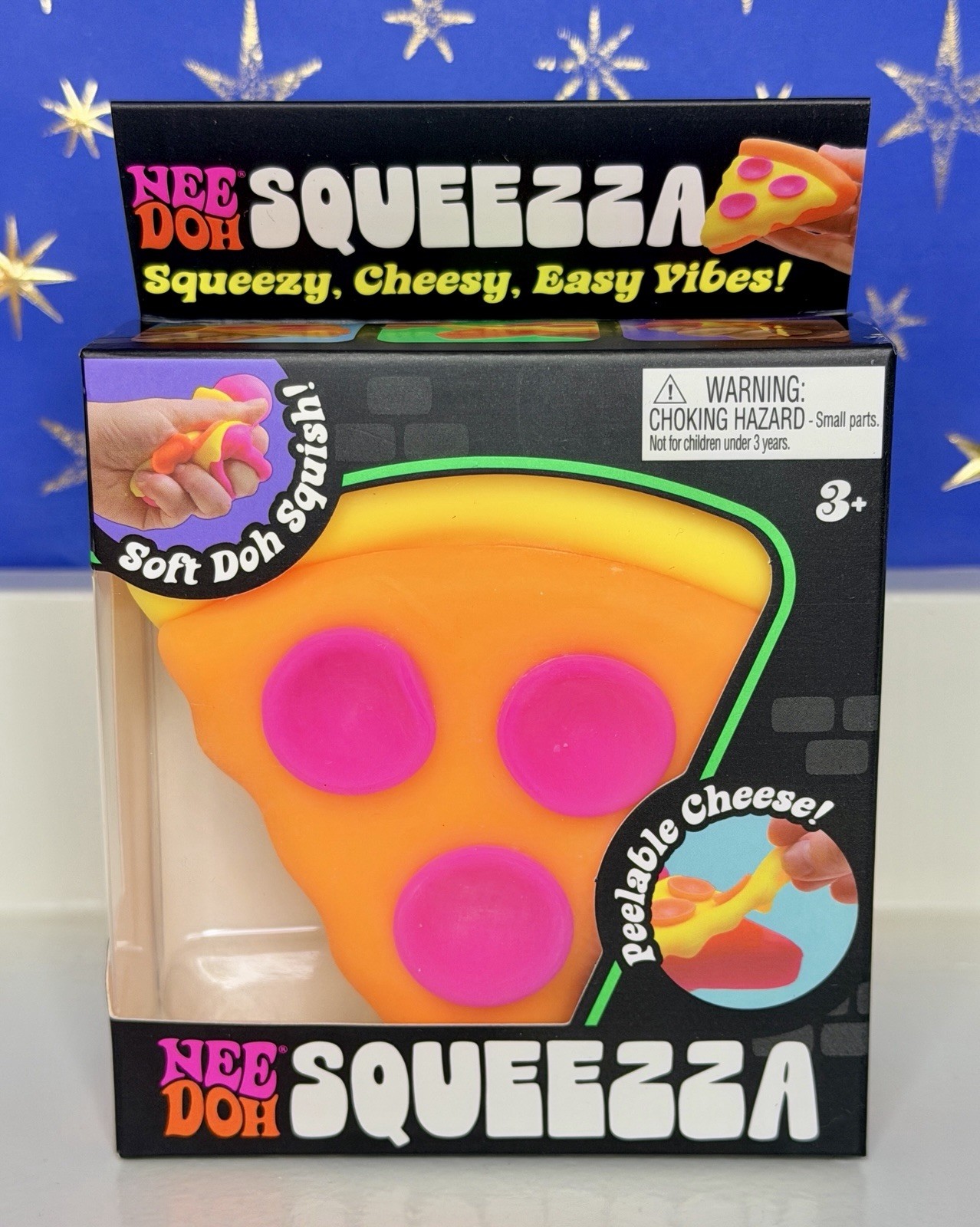 Genuine Schylling NeeDoh Squeezza Pizza Nee Doh Fidget Toy YELLOW CRUST 🍕 🔥