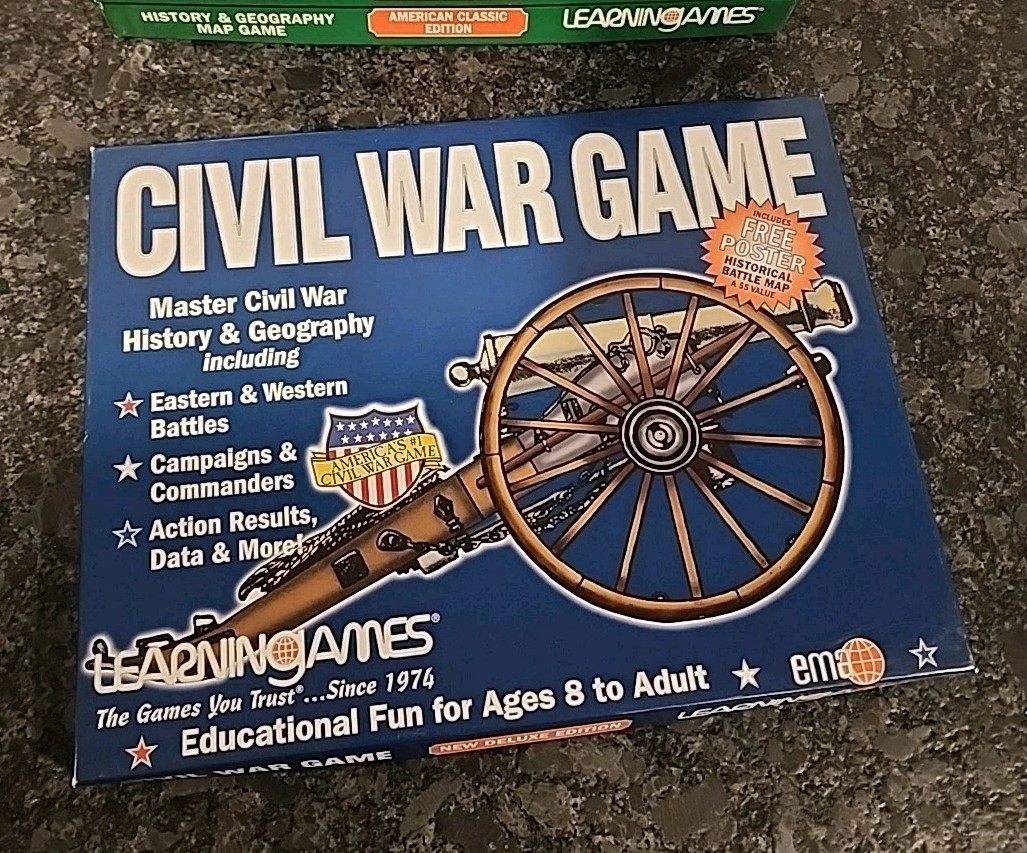 Lot of 8 NIB Vintage Learningames History & Geography Map Games NEW & COMPLETE