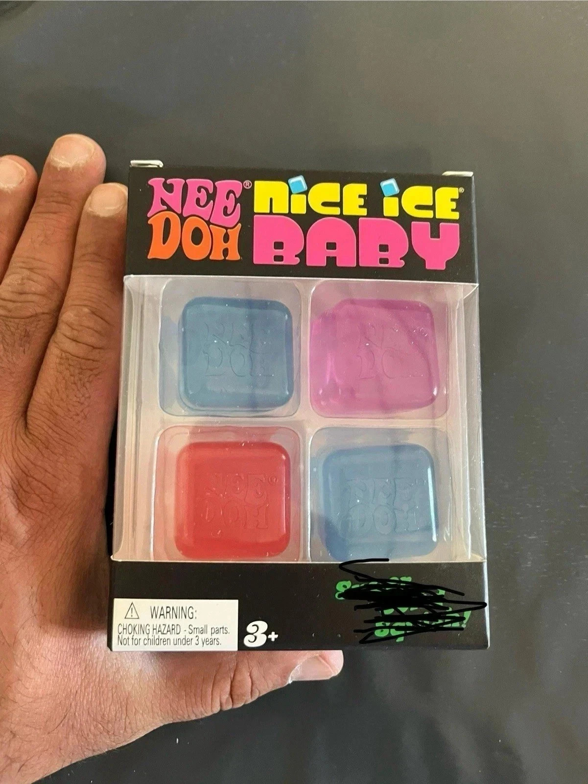 Needoh Nice Ice Baby 4 Pack Mini Cubes Squishy Stress Fidget Toy Authentic