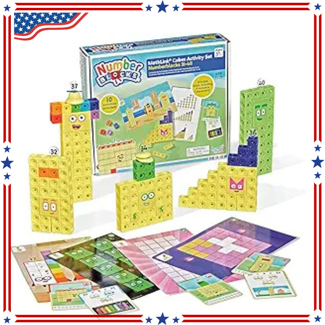 31-40 Mathlink Cubes Activity Set – Learn Numbers & Early Math Skills