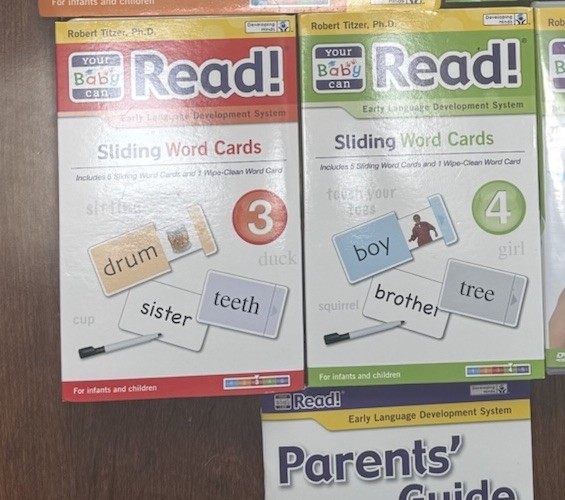 YOUR BABY CAN READ EARLY LANGUAGE DEVELOPMENT SYSTEM~MISSING 2 FLASHCARD BOXES