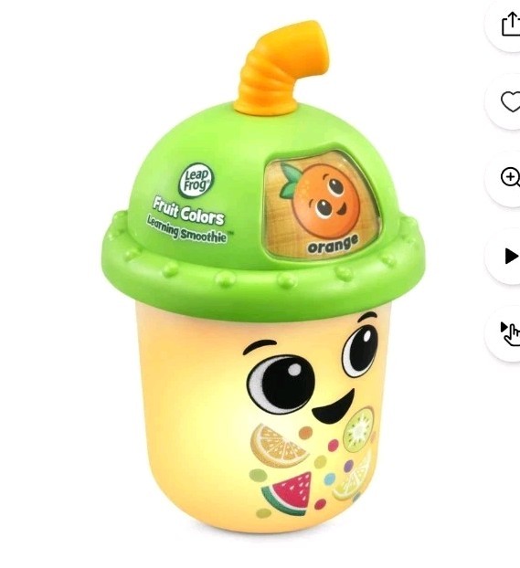 Leap Frog Fruit Colors Learning Smoothie Cup Teether Lights Up 6 Months NEW