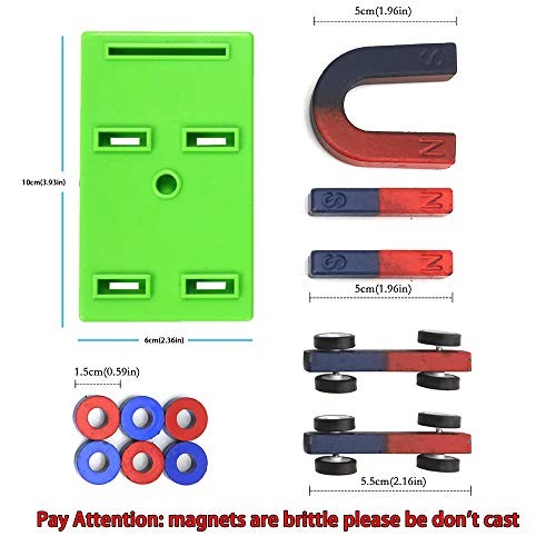 EUDAX Junior Science Magnet Set STEM Physics Experiment Kit Bar Ring Horseshoe