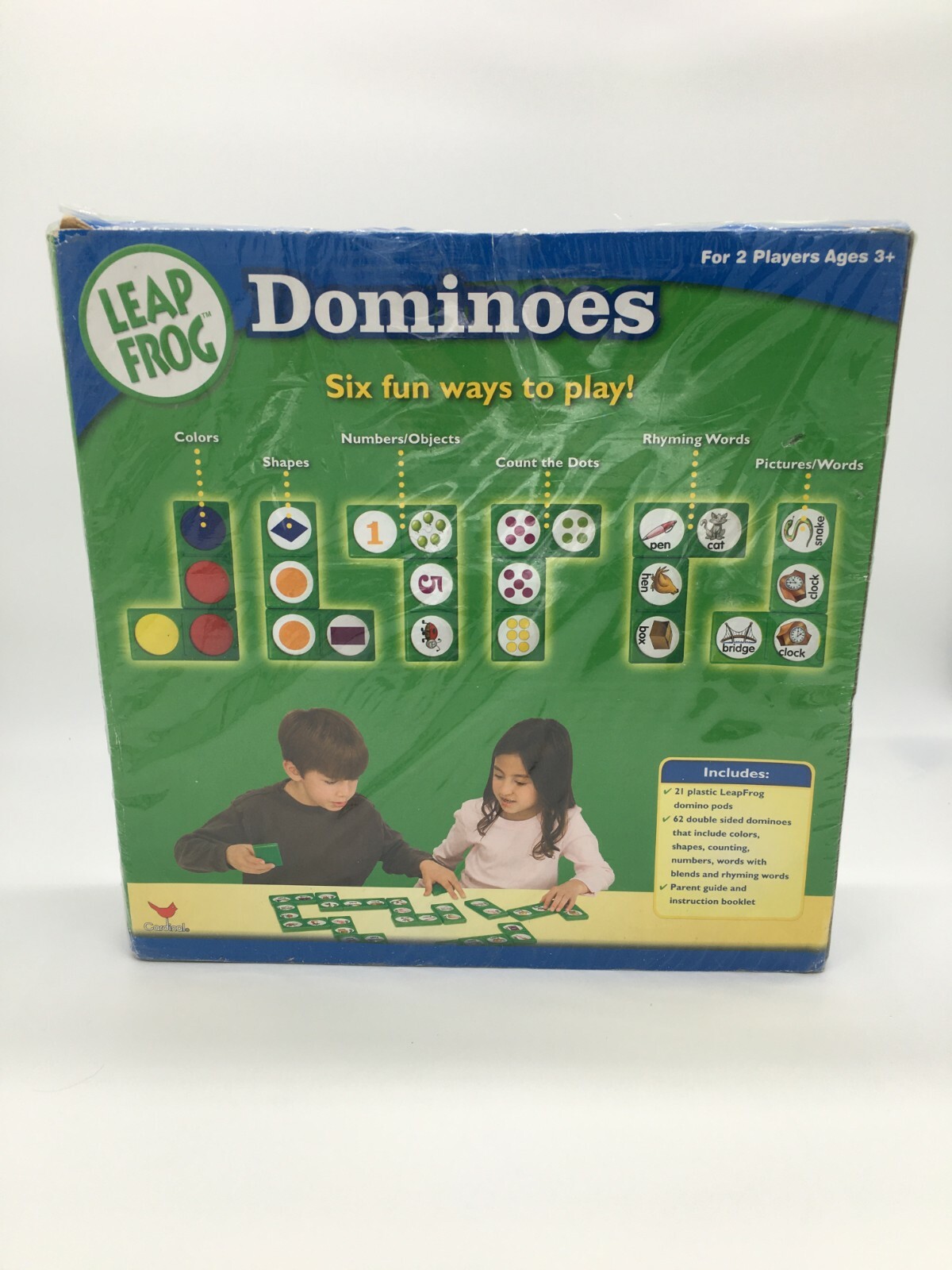 Vintage Leap Frog Dominoes Kids Educational Game Cardinal 2005 Ages 3 plus NEW