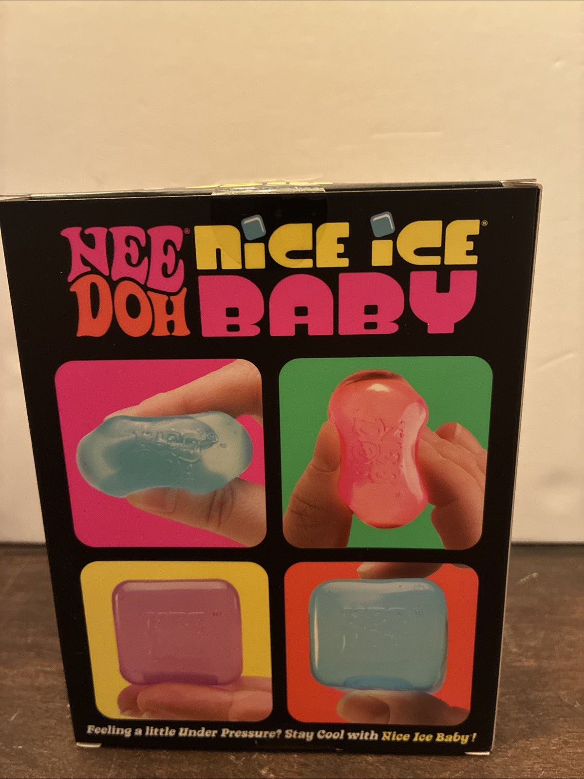 NeeDoh Nice Ice Baby 4 pack, Set of Four Nee Doh Mini Nice Cube (RANDOM COLORS)