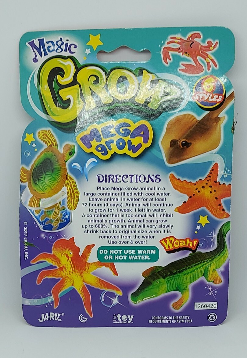 JA-RU MAGIC GROW MEGA GROW Mega Ray Sting Ray Expands 600% Water zoo aquarium