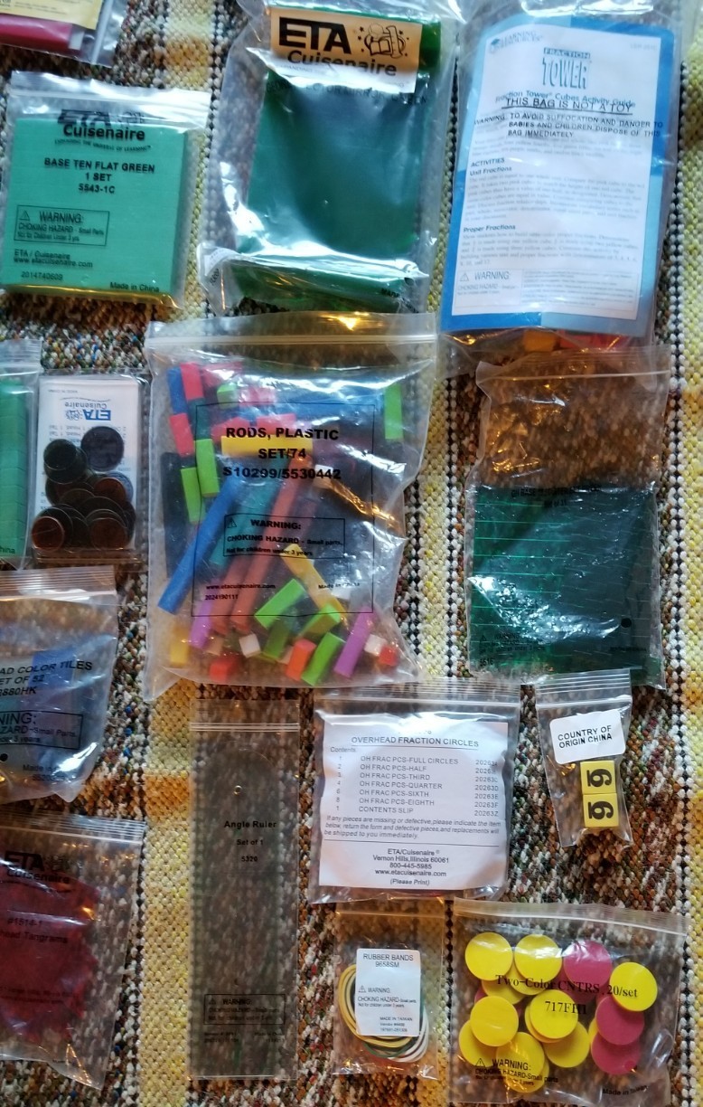 Homeschool Montessori Teaching ETA Math Manipulatives Sets for K-6 grades
