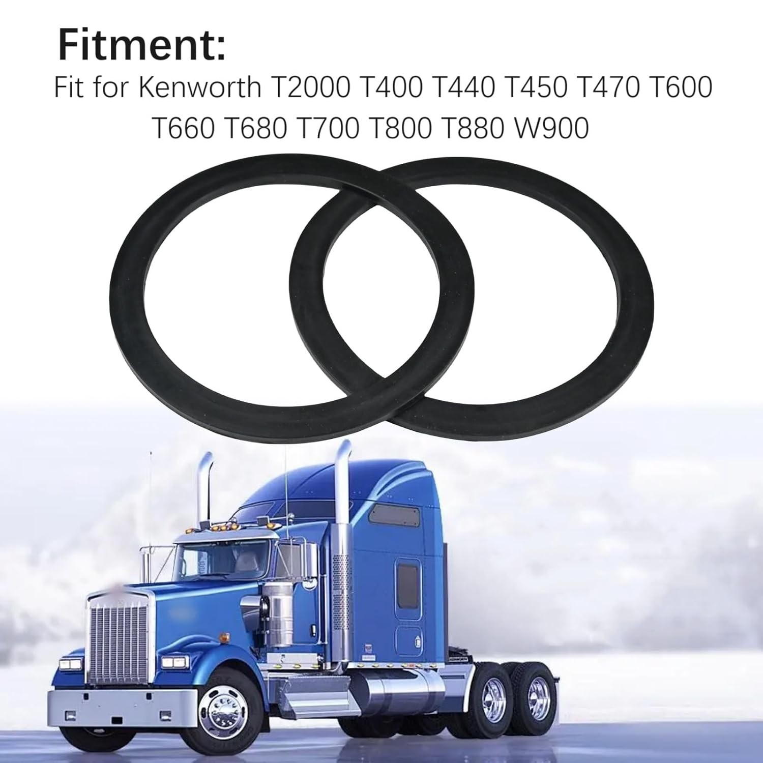 2PCS Fuel Gas Cap Gasket fit for Kenworth T2000 T400 T440 T450 T470 T600 T660 T6