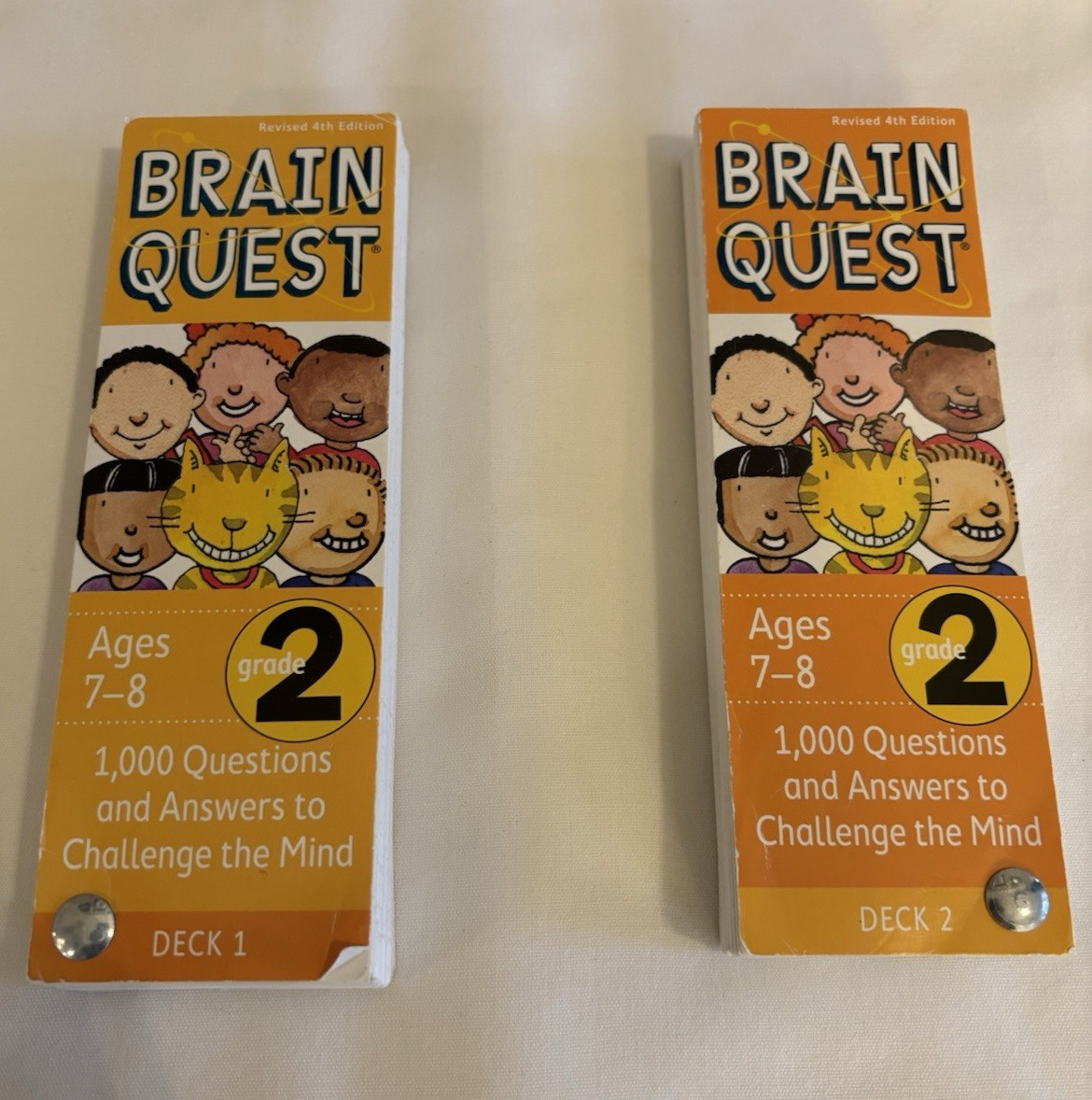 Brain Quest Grade 2 Deck 1 & 2 Cards Revised 4th Edition Ages 7-8