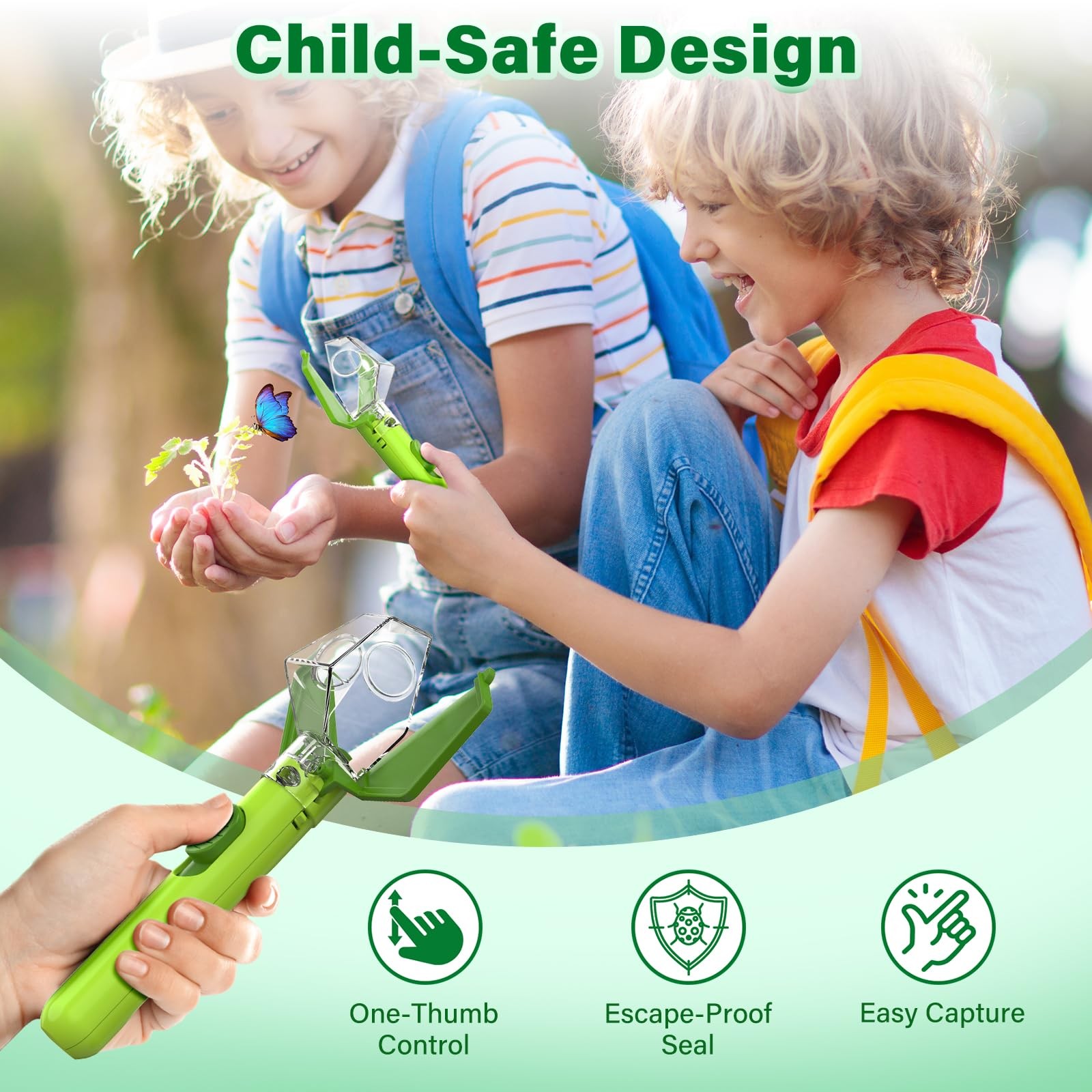 Bug Catcher for Kids, Insect Trap Kit with 6X Magnifier, STEM Educational Exp…