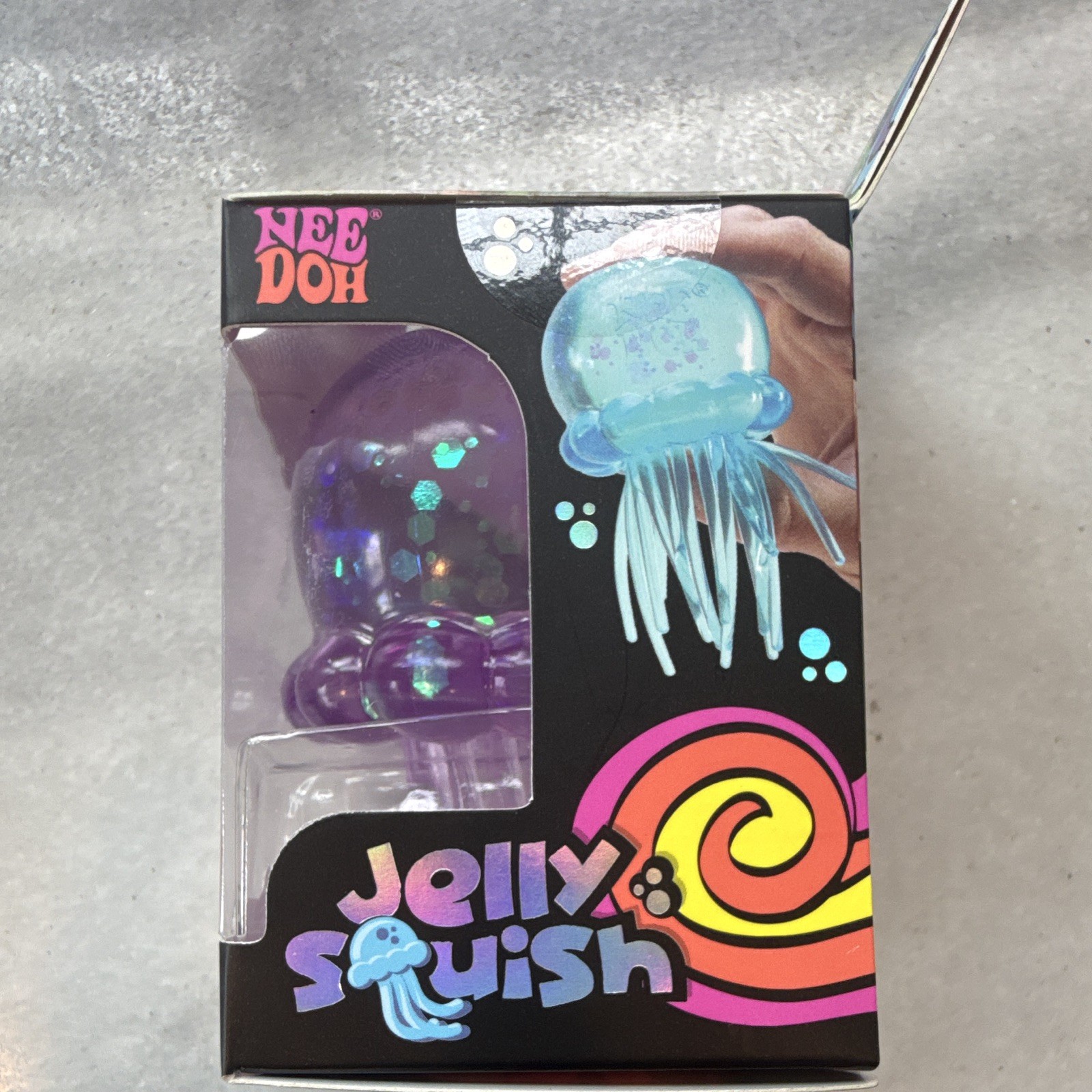 Schylling Nee Doh Jelly Squish Super Solid Squish Squeeze Toy Purple 25330NAB