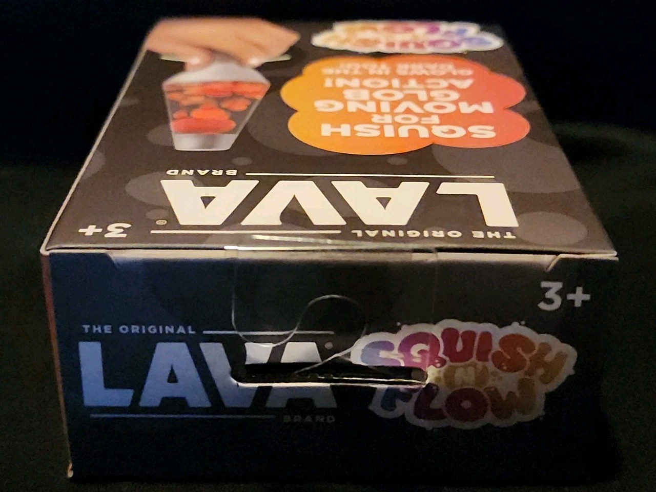 Schylling Lava Squish N Flow Squishy NeeDoh Glow In The Dark Red Lava Lamp New