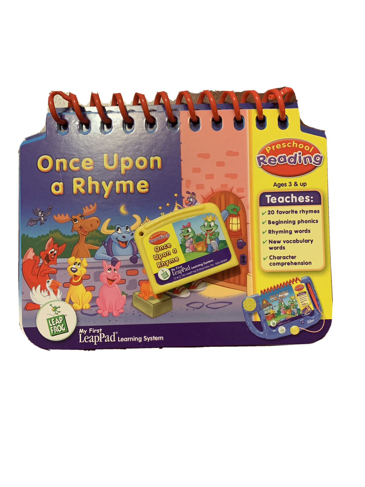 My First LeapPad: Once Upon A Rhyme Preschool Reading Cartridge and book