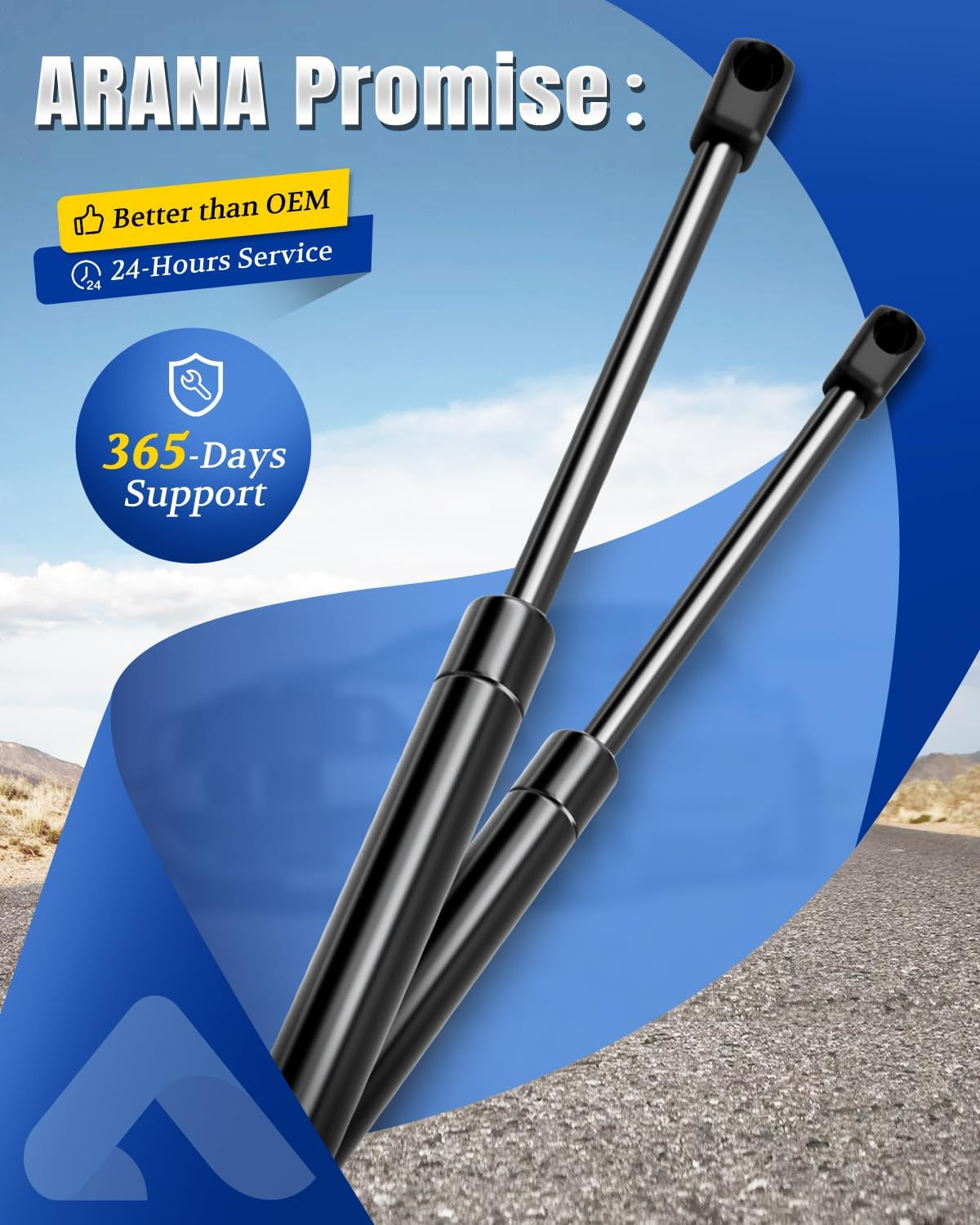 Qty(2) Hood Struts Lift Support Campatible with 2015 2016 2017 Hyundai Sonata Al