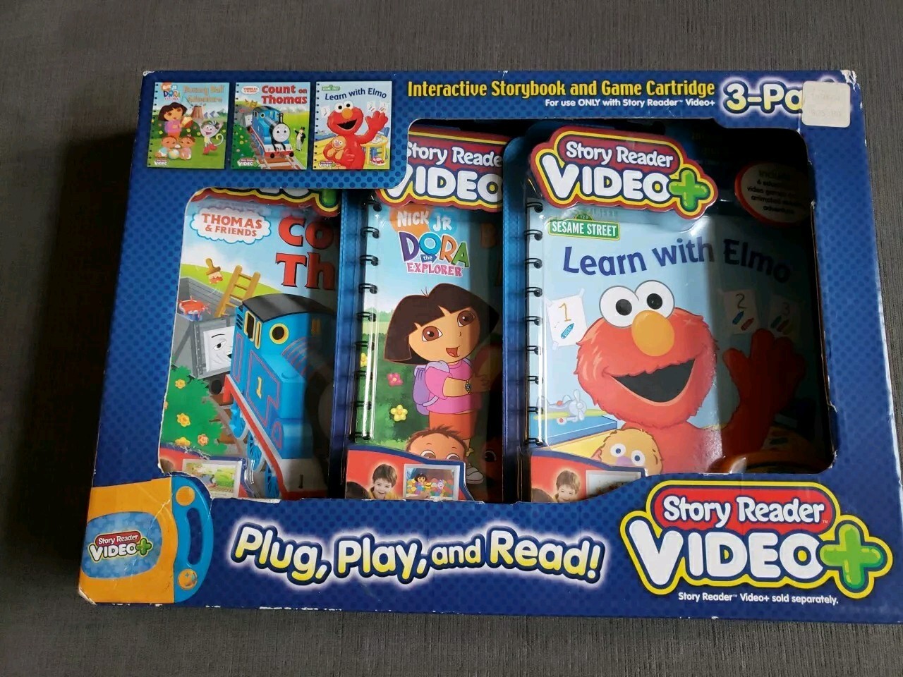 Story Reader Video Plus 3 Pack Storybook And Game Cartridge Thomas Dora Elmo…