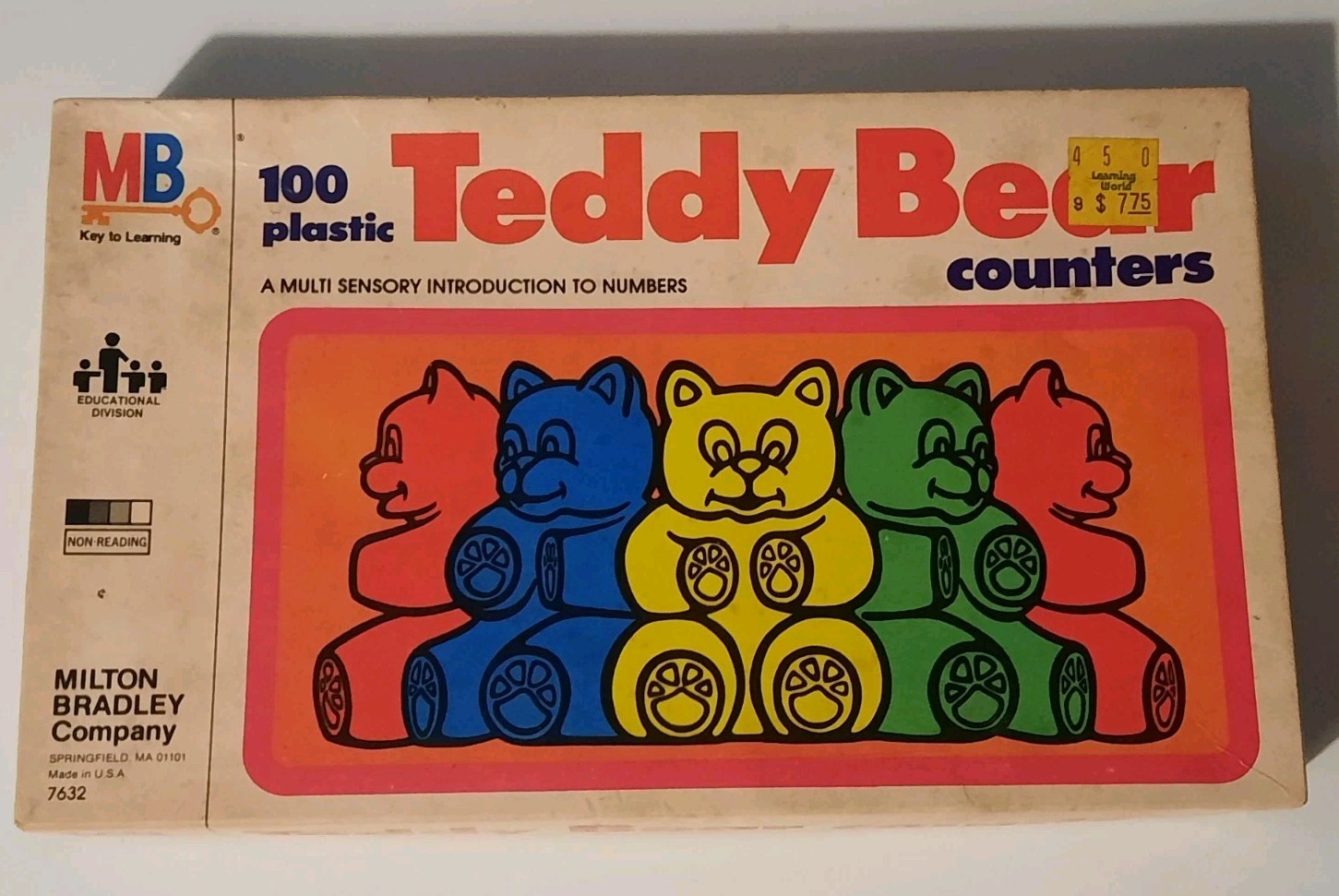 Vintage Teddy Bear Counters 100 Plastic Pieces 1978 Milton Bradley