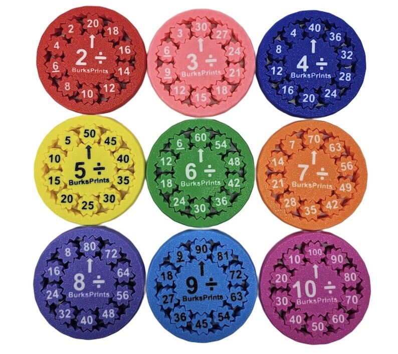 9Pcs Math Fidget Spinners Addition & Subtraction Hands On, Montessori Homeschool