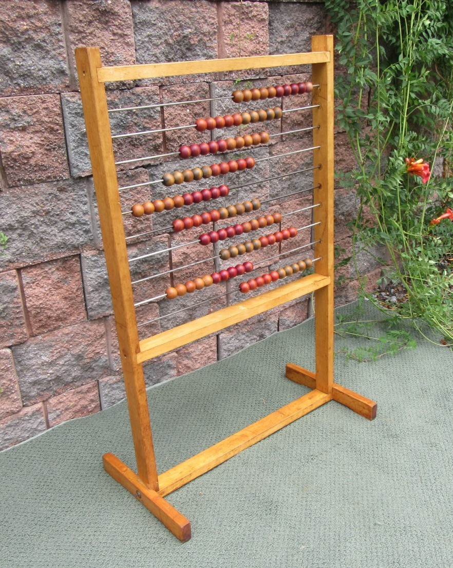 Vintage Springfield Education School Teacher Math Mathematics Wood Floor Abacus