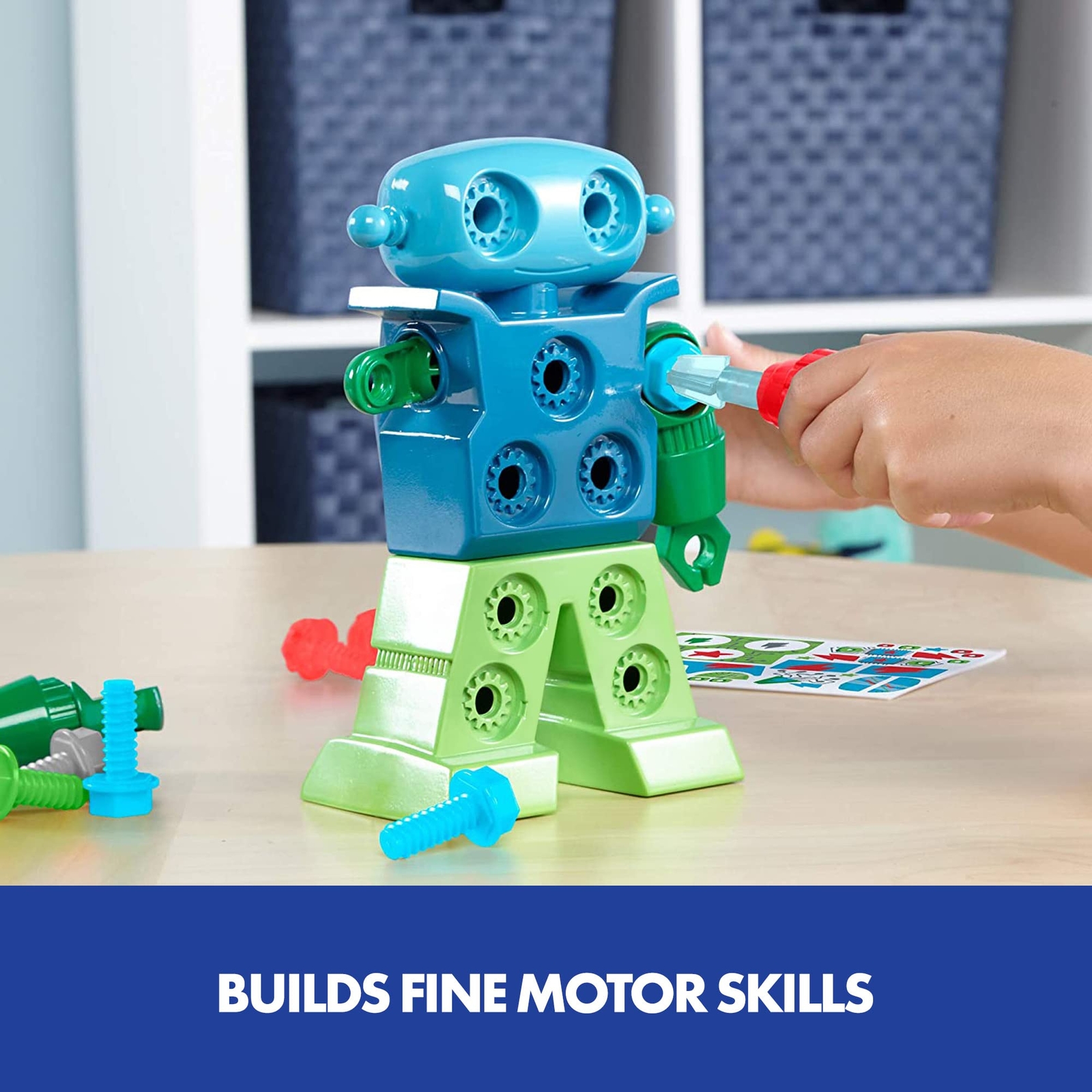 STEM Construction Robot Kit for Kids Build DIY Robot with Tools and Screws