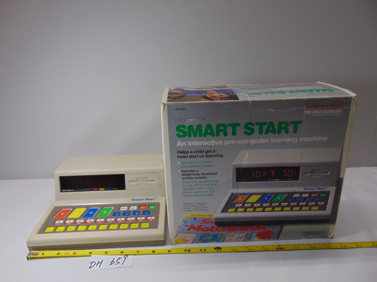 Vintage VTech SMART START Interactive Pre Computer Learning Machine Tested + Box