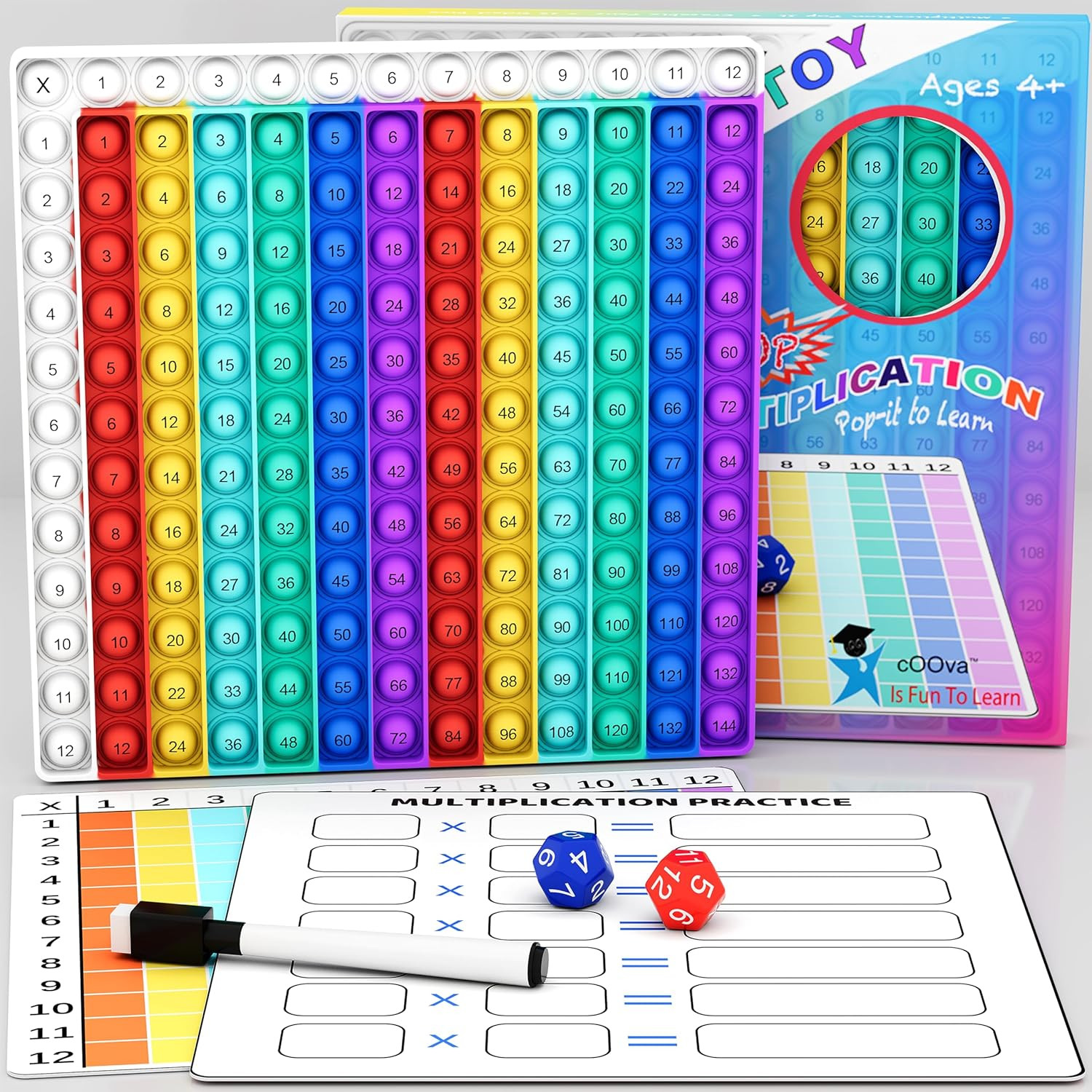 Multiplication Chart Pop It – Multiplication Game Board Multiplication Pop It