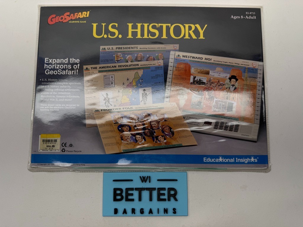 GeoSafari Geography Cards US History 10 Cards 20 Lessons EI-8713 Home School