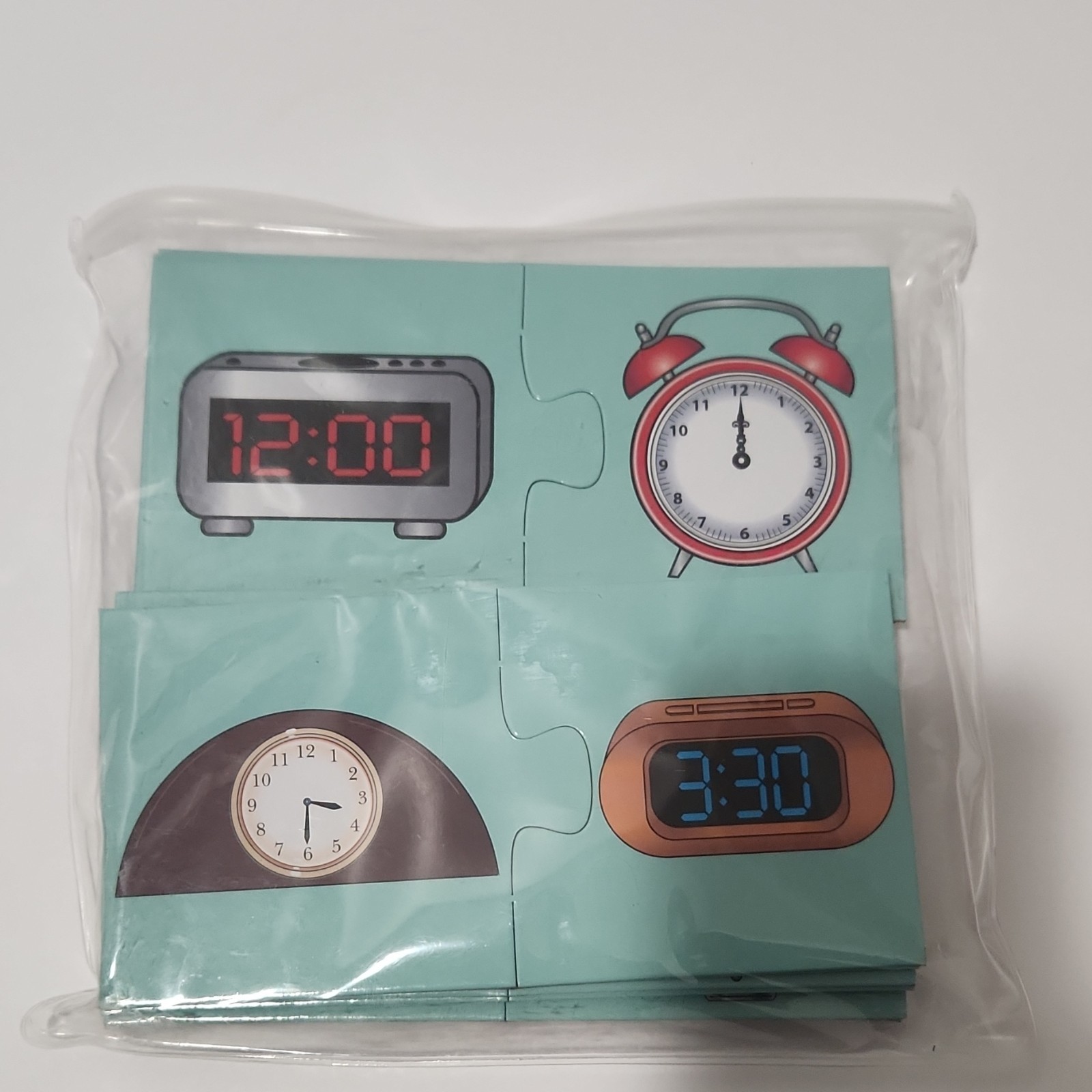 Really Good Stuff Find-a-Pair Puzzles Telling Time Ages 6+, 2018
