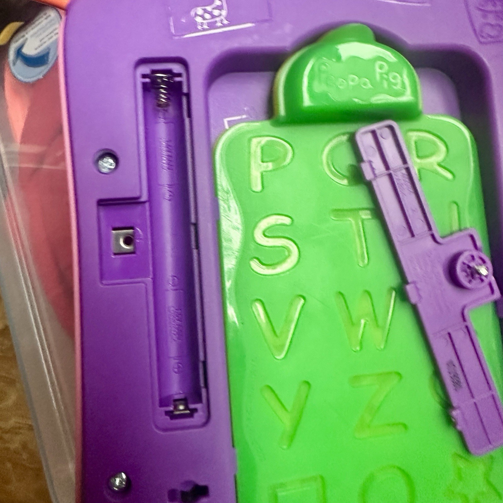 Disney VTech Peppa Pig ~ Talk & Trace Clipboard with 2 Alphabet Stencils ~ ABCs