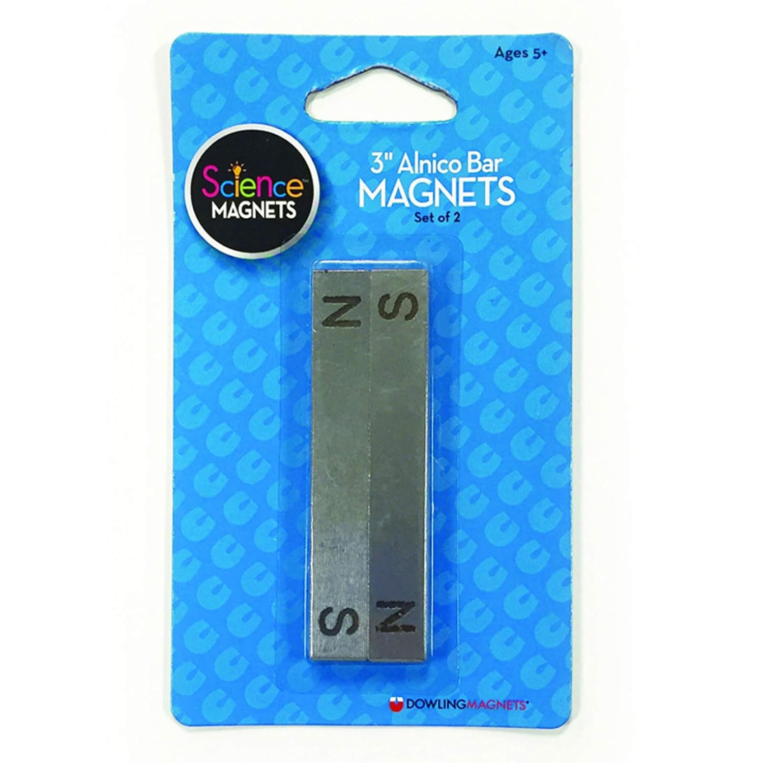 Dowling Magnets 3 Inch Alnico Bar Magnets Set of 2 North and South Poles Mag New