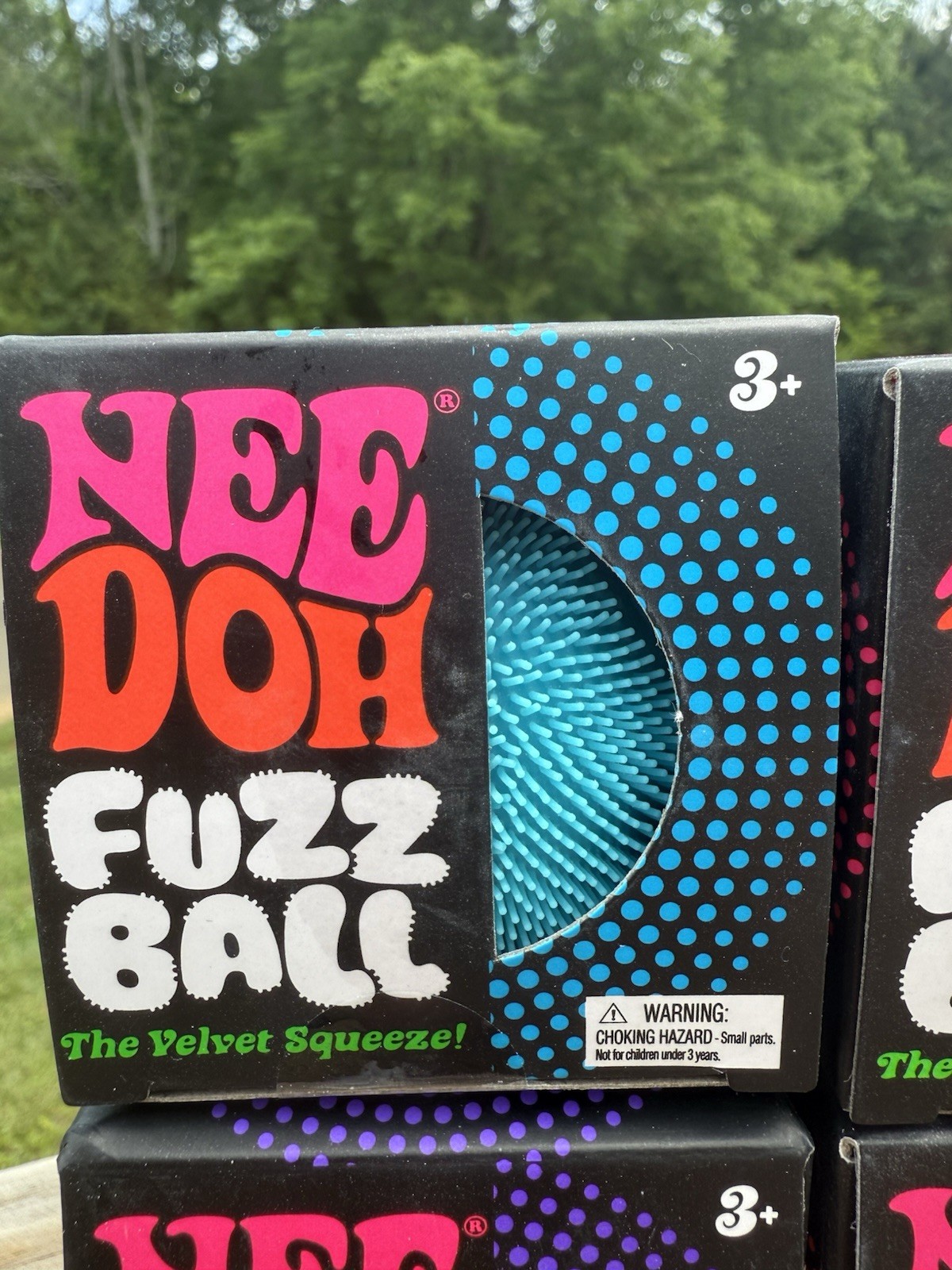 LOT OF 4: Needoh FUZZ BALL Flower Power The Velvet Squeeze Fuzzball NEW