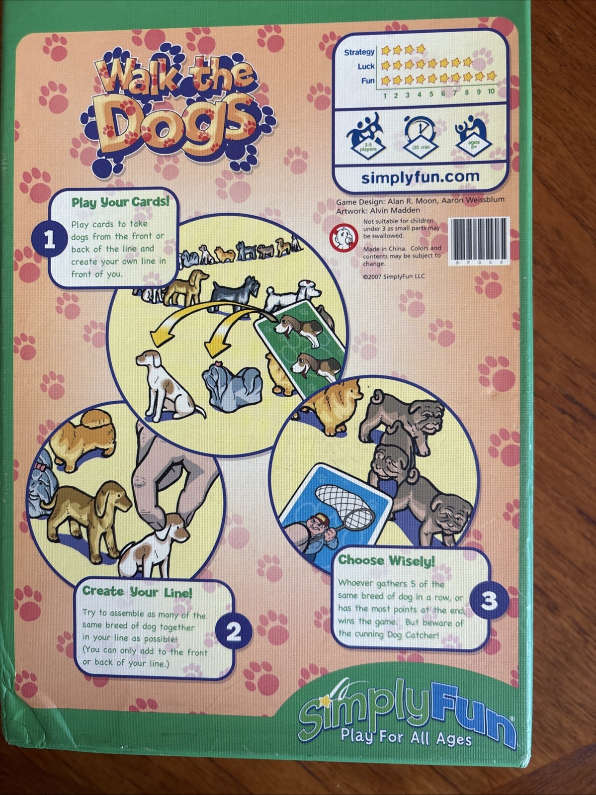 SimplyFun Walk The Dogs Educational Math STEM Game Multiplication Strategy