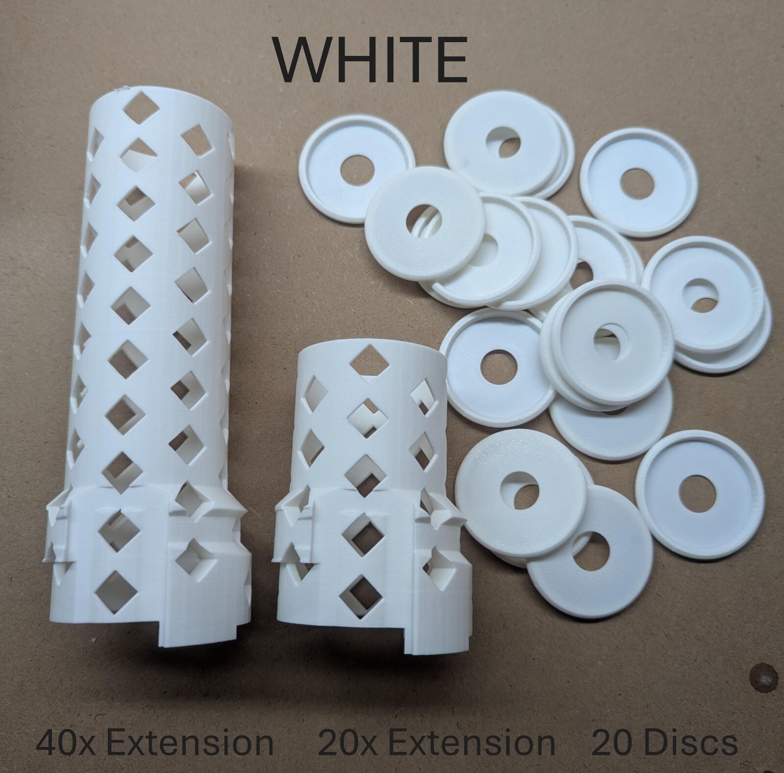 20 or 40 Disc Extension Tube and Discs for CrunchLabs Disc Launcher