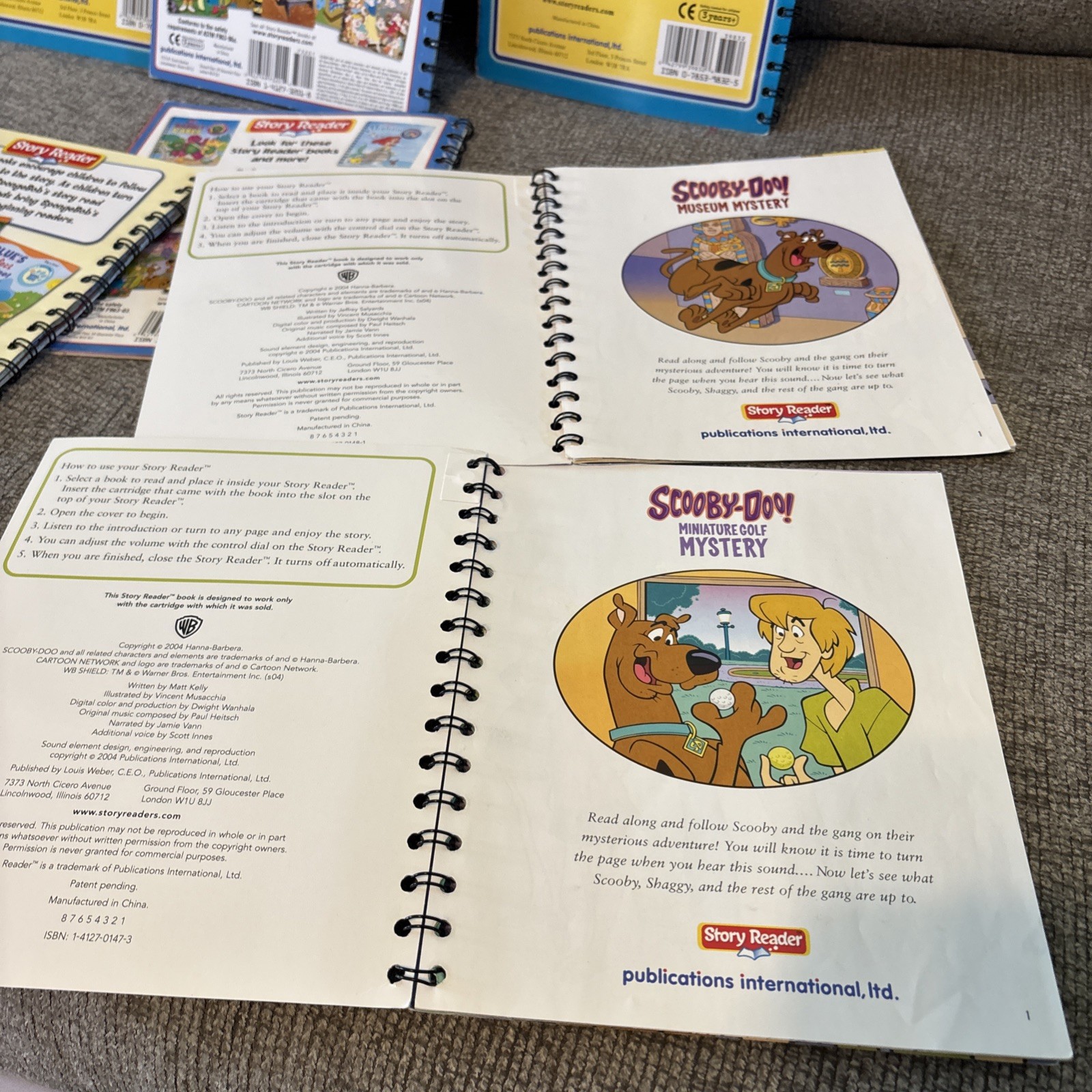 Story Reader Books and Cartridges (7 Books & 5 Carts) Disney, Scooby READ!!