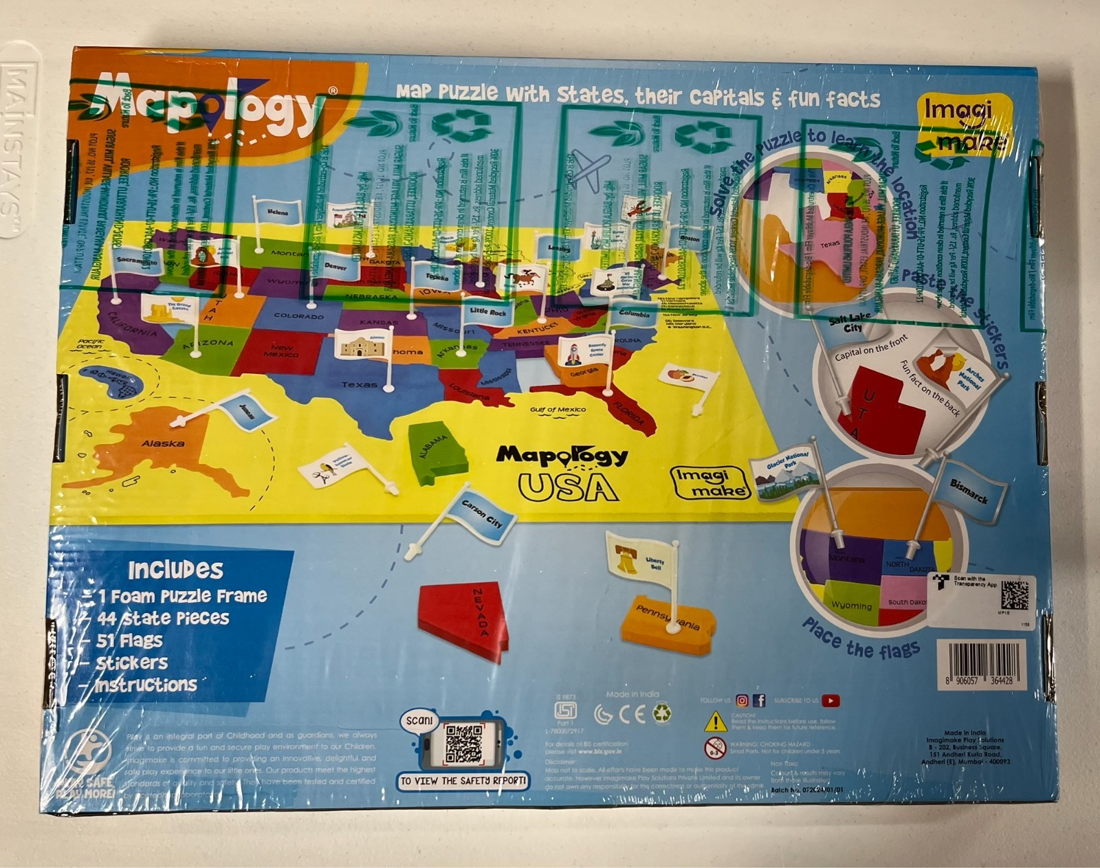 Mapology USA Map with Capitals | Learning States and Capitals | US Geography NEW