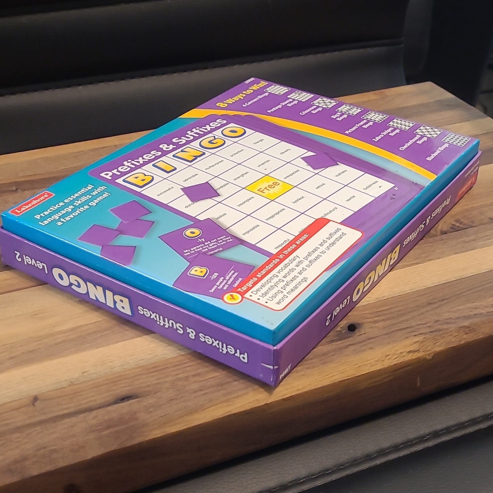 Lakeshore Prefixes & Suffixes Bingo Level 2 Ages 8-11 Recommended 9+ JJ994