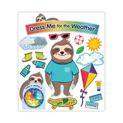 Carson-Dellosa 110487 Bulletin Board Set Dress Me Weather 54 Pcs