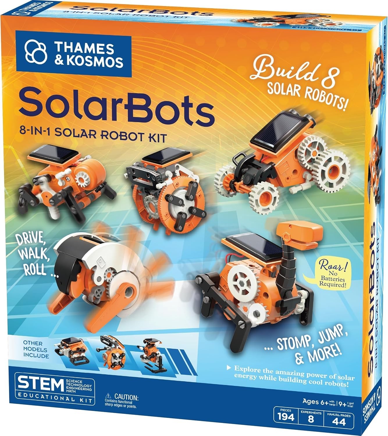 Thames & Kosmos Solar Bots: 8-in-1 Solar Robot Kit STEM Robots Building Kit NEW