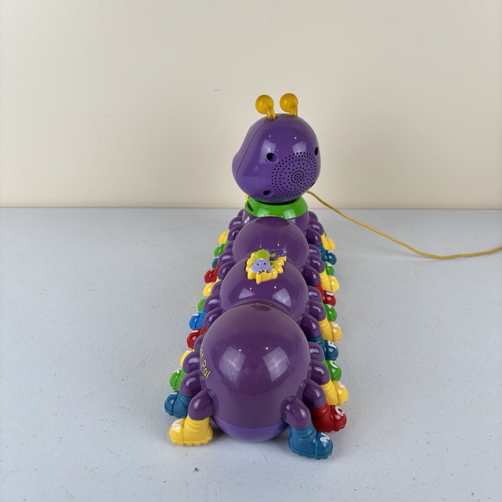 Leapfrog Alphabet Pal Purple Caterpillar Pull Toy Interactive Musical Tested