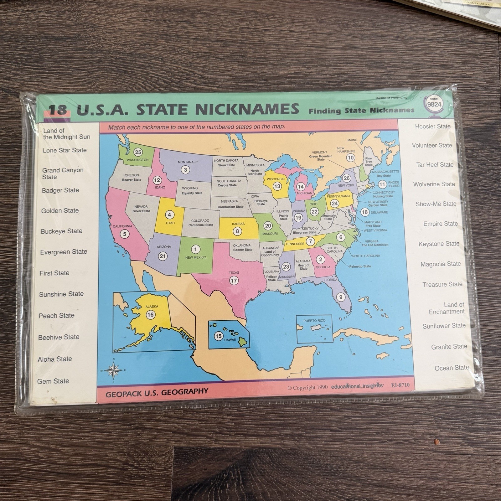 GeoSafari Educational Insights Science Geography Puzzle Expansion Lot of 3