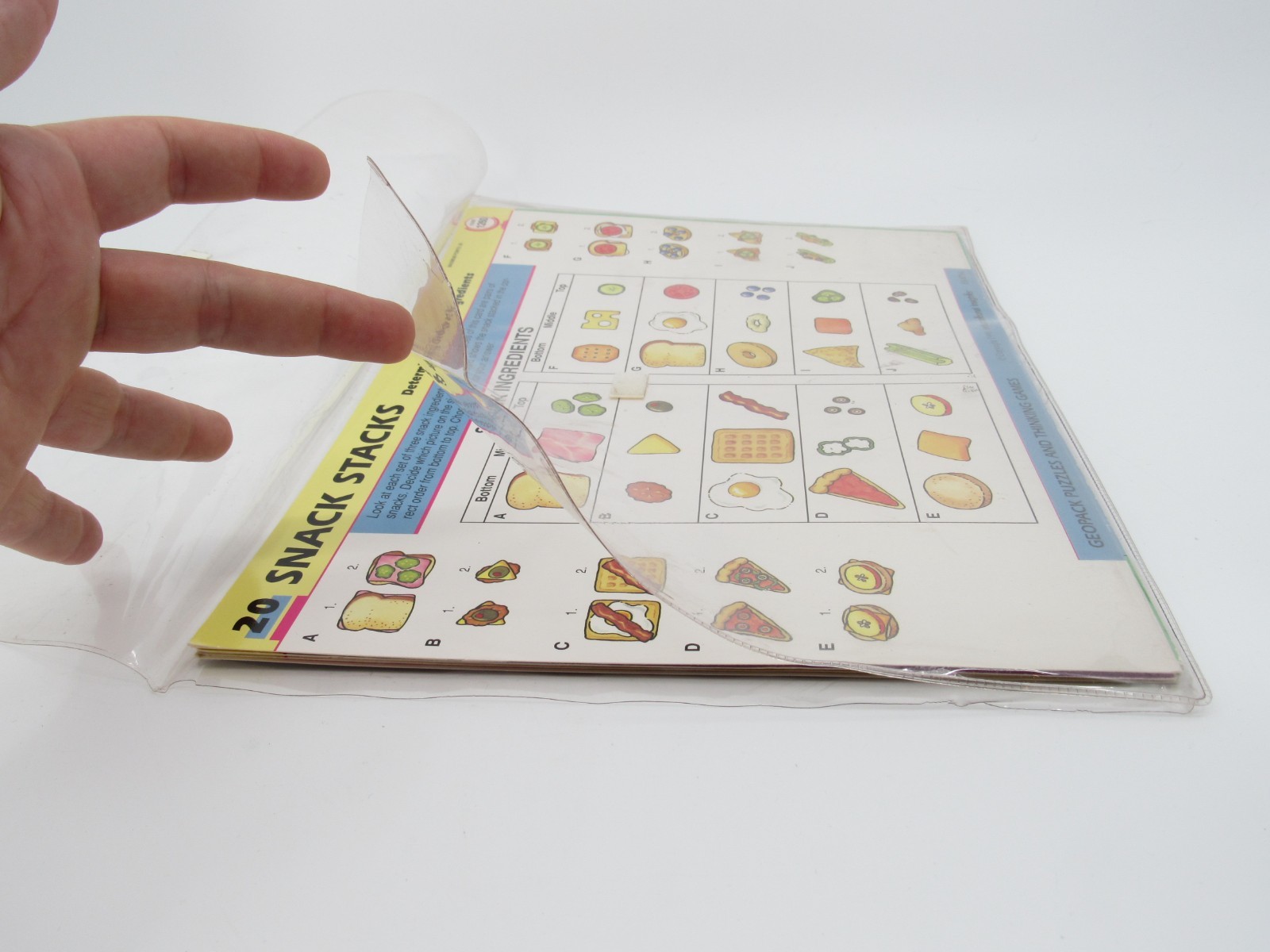 Vintage GeoSafari Educational Learning Cards Sports and Puzzles & Thinking Games