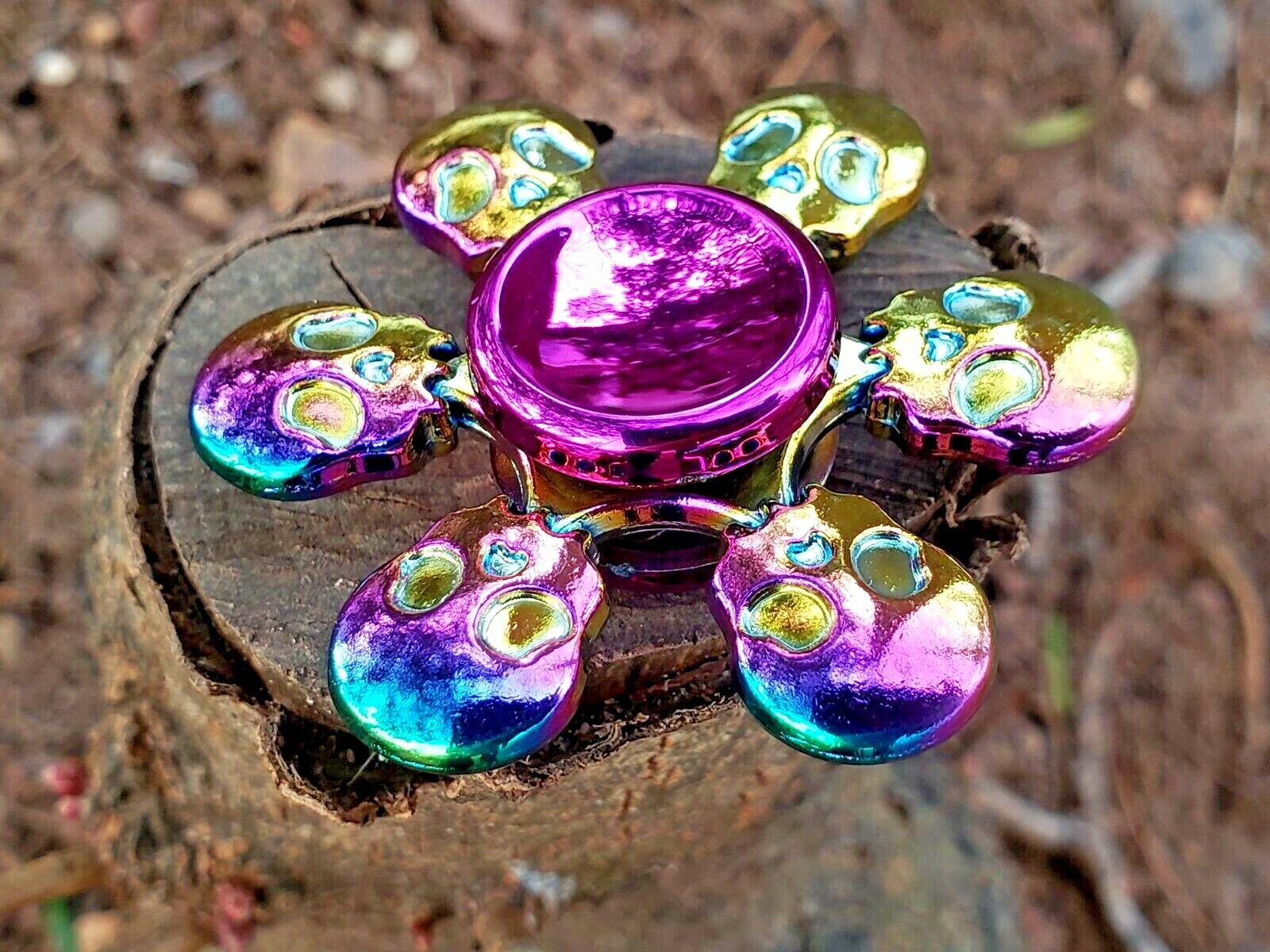 Rainbow Ghosts Skulls Fidget Spinner Toy Kid Adults Boys Girls ADHD Focus Stress
