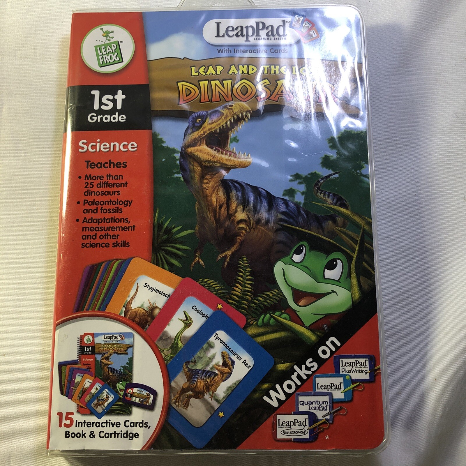 Lot Of 2 LeapFrog LeapPad Leap and the Lost Dinosaur Finding Nemo 1st Grade/115j