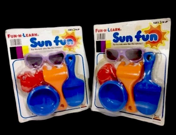 Lot Of 2 The Eagle School Fun N Learn Sun Fun New Collectible Beach Toys Taiwan