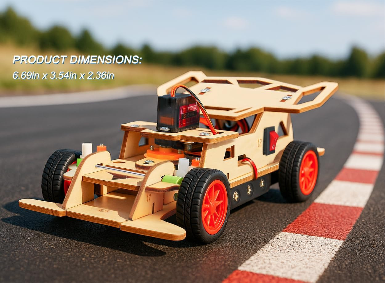 STEM Kits for Kids 8-10, STEM Toys for Boys Ages 8-13, Remote Control Car, Woode