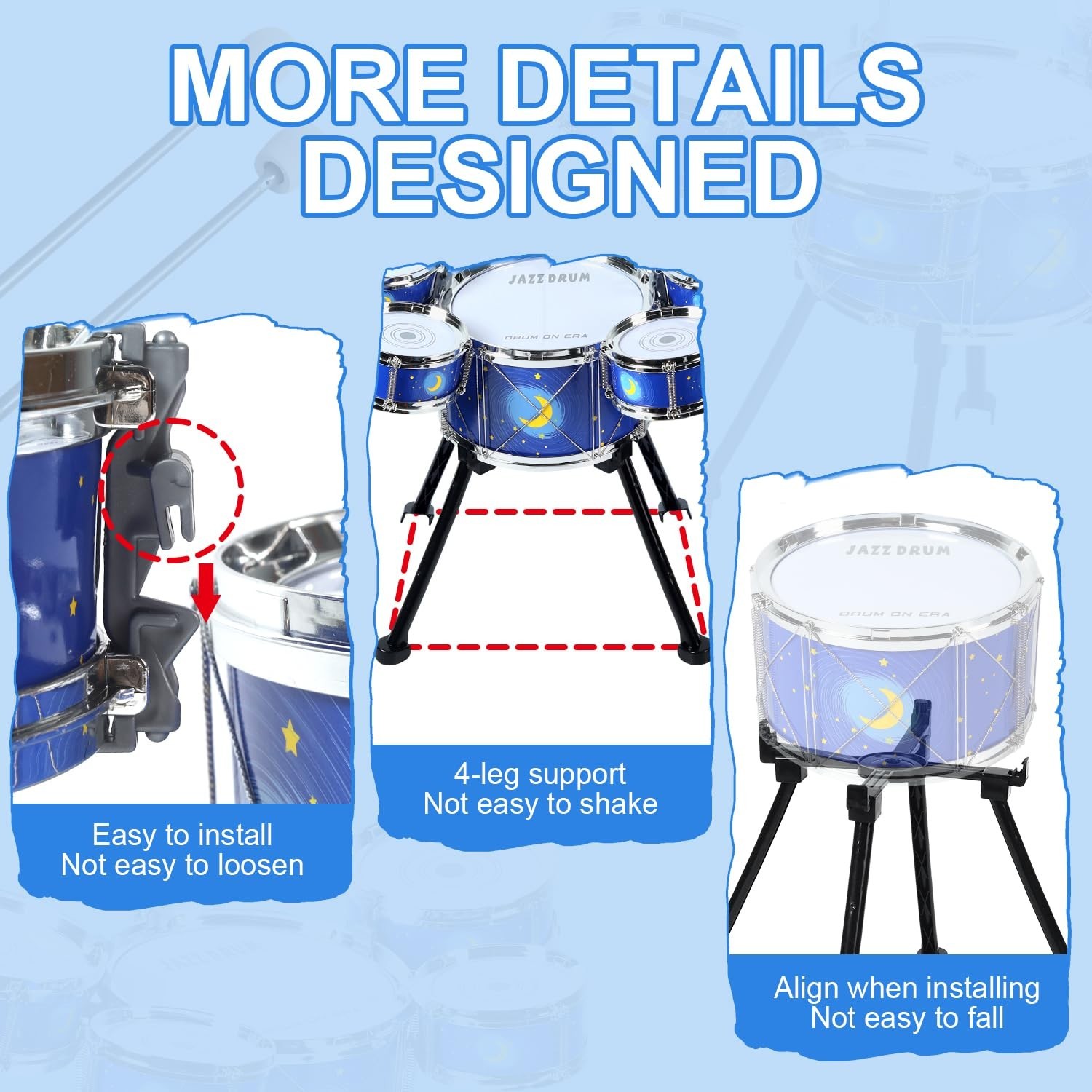 Drum Set for Toddlers 1-3 – Upgraded Kids Musical Toy for 3-5 Years Old Boys…
