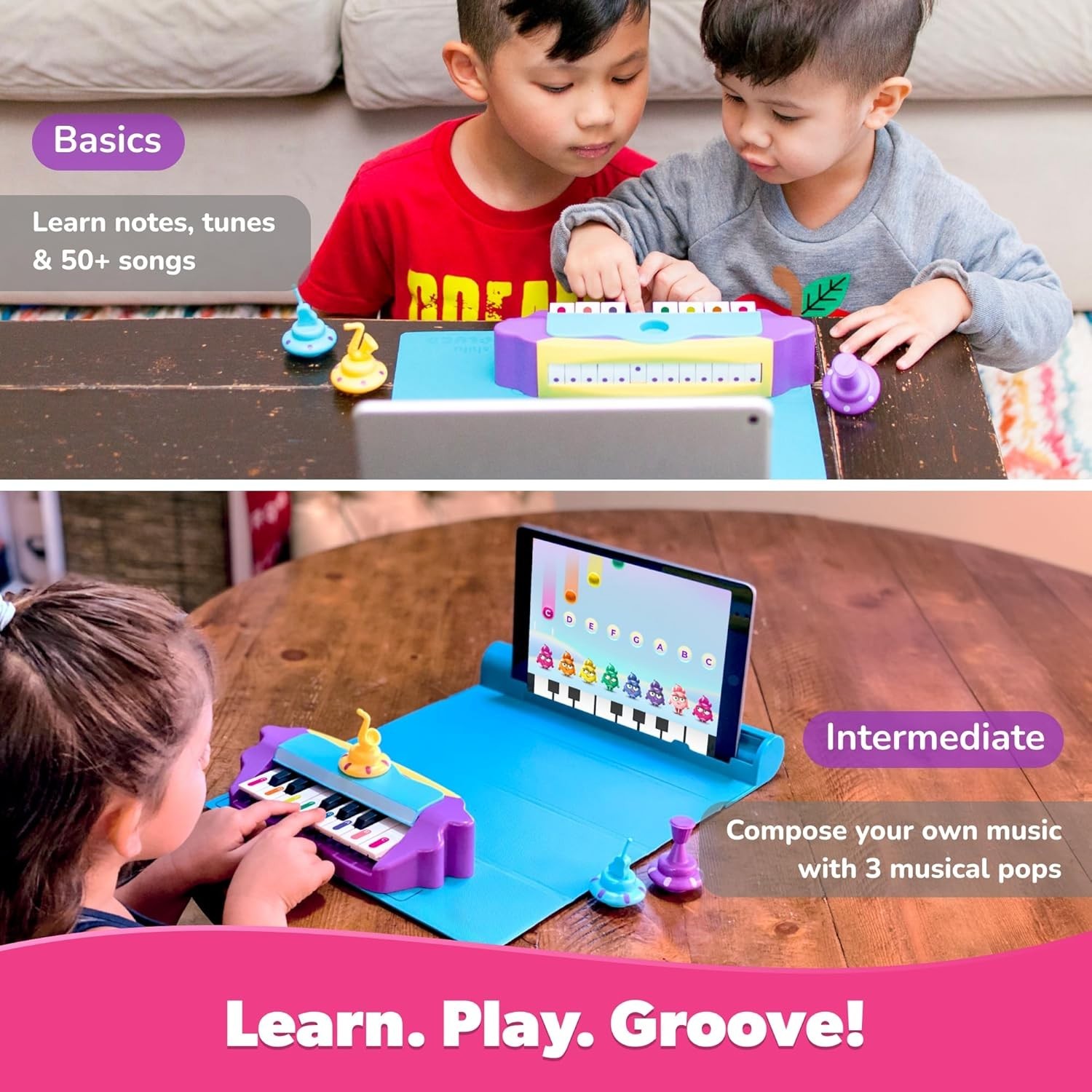 Plugo Tunes by PlayShifu (Kit+App): Interactive Piano Starter Kit for Ages 4-10