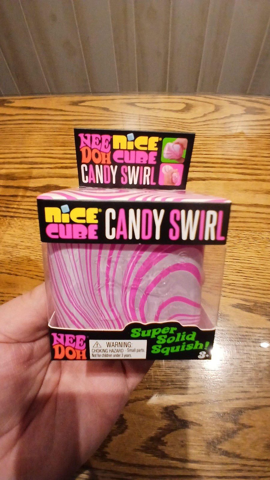 Authentic Needoh Candy Swirl Nice Cube PINK Christmas SCHYLLING HARD TO FIND